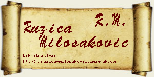 Ružica Milošaković vizit kartica